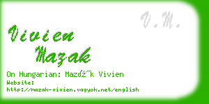 vivien mazak business card